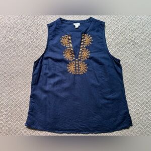 J Crew Factory Navy Blue Sleeveless Top Size 6